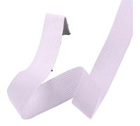 Cinta Elastica ancho Banda elástica de ganchillo en blanco y negro for coser accesorios ropa goma punto simple(White,20mm)