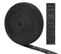 Cinta elástica de 5 m de ancho, 20 mm, antideslizante, negra, ancha y antideslizante, banda de silicona para ropa, costura, manualidades, accesorios (5 m x 2 cm)