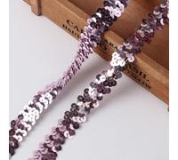 Cinta elástica de lentejuelas para ropa, proyectos de bricolaje y sombreros de 20 mm de ancho y elegante ribete decorativo (10 yardas #6)