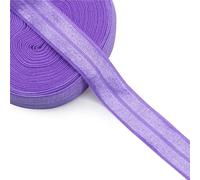 Cinta Elastica Lote de 5 yardas de cinta elástica de 15 mm de grosor, elástica, elástica, de licra, de satén, de encaje, for costura, accesorios de bricolaje.(Purple501)