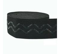 Cinta elástica para costura, Bandas Elásticas de Silicona Antideslizantes for Costura DIY Multicolor 10-50mm 2/5M(EB013-Black2-30mm,5Meters)