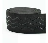 Cinta elástica para costura, Bandas Elásticas de Silicona Antideslizantes for Costura DIY Multicolor 10-50mm 2/5M(EB013-Black3-40mm,2Meters)