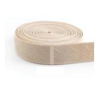 Cinta elástica para costura, Bandas elásticas de silicona for coser, antideslizantes, multicolor, 25/30 mm, 2-10 m, for tirante sujetador DIY(Beige-25mm,5Meters)
