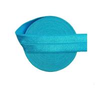 Cinta elástica para costura, Cinta elástica plegable, 3/4, 20mm, Multi Var Yds, diadema de pelo satén sólido, adorno costura for vestido(Turquoise,10 Yards)