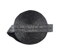 Cinta elástica plegable con purpurina FOE de 15 mm de licra, ideal for el pelo, diadema, vestido, costura, 2, 5 y 10 yardas(Color4,10 Yard)