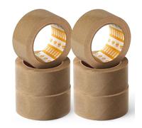 Cinta Embalar, Cinta Adhesiva Kraft, Cinta de Embalaje para Cajas Mudanza y de Envío, Cinta de Embalar de Papel Kraft 72 mm x 80 m Rollo Cinta Papel Kraft - SIDI (6 uds)