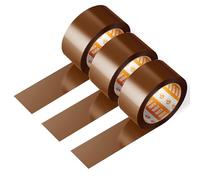 Cinta Embalar, Cinta Adhesiva Marrón, Precinto Embalar, Cinta de Embalar Cajas Mudanza y de Envío, Cinta Embalaje Marron Ancha 48 mm x 120 m - SIDI (3 uds)