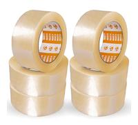 Cinta Embalar, Cinta Adhesiva Transparente, Precinto Embalar, Cinta de Embalar Cajas Mudanza y de Envío, Cinta Embalaje Transparente Ancha 48 mm x 66 m - SIDI (6 uds)