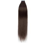 Cinta en extensiones de cabello humano, 20 unidades por paquete, extensión de pelos invisibles de trama de piel recta sin costuras(#2,14 inch)