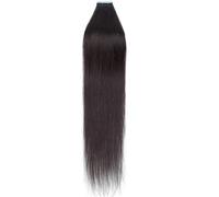 Cinta en extensiones de cabello humano, 20 unidades por paquete, extensión de pelos invisibles de trama de piel recta sin costuras(#1B,20 inch)