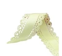 Cinta Encaje Estampada Cinta de grogrén con encaje hueco 10 yardas, color corazón melocotón, 30 mm, for lazos pelo, manualidades, accesorios hechos a mano(Color-16)