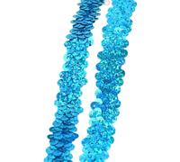 Cinta Encaje Vintage Cinta elástica de encaje con lentejuelas de 2, 5 y 10 metros for decoración de vestidos de novia, accesorios de costura DIY(Color9,2cm-2Meters)