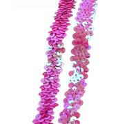 Cinta Encaje Vintage Cinta elástica de encaje con lentejuelas de 2, 5 y 10 metros for decoración de vestidos de novia, accesorios de costura DIY(Color7,2cm-10Meters)