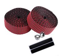Cinta ergonómica EVA para manillar de ciclismo de carretera antideslizante con cintas de acabado de extremo de barra para un rendimiento óptimo (rojo)
