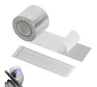 Cinta Escape Alta Temperatura,Reparación De Tuberías Con Envoltura Adhesiva Y 20 Bridas De Acero Inoxidable | Cinta De Reparación Para Escape | Para HVAC Motor Estufa Fontanería Automotriz