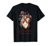 Cinta Floral anatómica Guerrero Concientización Enfermedades del Corazón Camiseta
