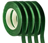 Cinta Floral Verde, 4 Rollos Cinta de Tallo Floral Cinta para Floristeria Cinta Floral Adhesiva Kit Arreglos Florales para Floristeria Envoltura Tallo Ramo