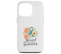 Cinta Floral Verde Azulado Survivor Art Carcasa para iPhone 13 Pro