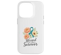 Cinta Floral Verde Azulado Survivor Art Carcasa para iPhone 14 Pro