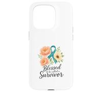 Cinta Floral Verde Azulado Survivor Art Carcasa para iPhone 15 Pro