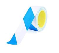 Cinta for herramientas de bricolaje Accesorios advertencia - PVC Negro Amarillo Línea cebra peligro adhesiva barrera marcado for cinta advertencia/pasal(Blue White)