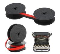Cinta GR4 de 2 piezas para máquina de escribir, cinta de máquina de escribir de nailon, cinta de máquina de escribir doble paquete, compatible con modelos clásicos de 10 metros cada uno, (negro y rojo