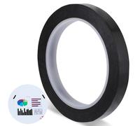 Cinta gráfica negra de 217 pies x 1/2 pulgadas, cinta adhesiva para pizarra blanca, cinta adhesiva para cuadrícula, cinta de señalización, cinta adhesiva para artistas, cinta de línea, cinta negra