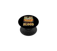 Cinta gráfica Retro Hip Hop Is In My Blood PopSockets PopGrip Adhesivo