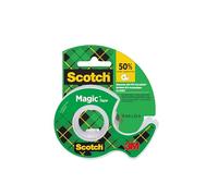 Cinta invisible Scotch Magic, 19 mm x 25 m, 1 rollo en el dispensador portátil/paquete
