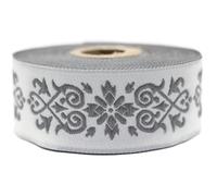Cinta Jacquard tejida con diseño victoriano Rollos galón cinta bordada, tejido de 10 metros, 35271-V4
