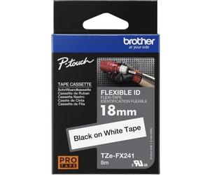 Cinta Laminada Original Rotuladora Brother TZe-FX241/ Blanca