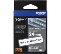 Cinta Laminada Original Rotuladora Brother TZe-SL251/ Blanca