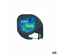 Cinta Laminada para Rotuladoras Dymo 91204 12 mm LetraTag® Negro Verde (10 Unidades)