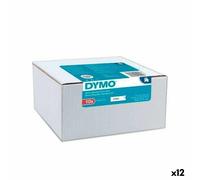 Cinta Laminada para Rotuladoras Dymo Blanco Negro Autoadhesivas 10 Piezas (12 Unidades)