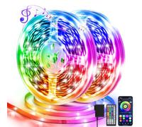 Cinta LED 2 x 15 m RGB Banda Bluetooth App Control Sincronización Musical