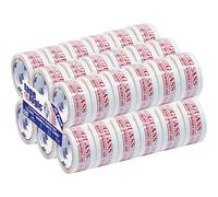 Cinta Logic t901p17 27,9 Carton cinta de sellado, leyenda " - manejar con cuidado, de cristal 55 yds longitud x 2" de ancho, 2,2 mm de grosor, rojo sobre blanco (caso de 36)