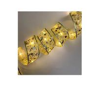 Cinta Luminosa Navidad Árbol Hogar Interior Fiesta Año Nuevo Decoración | Cinta luminosa perfecta para dar un toque mágico a tu decoración navideña.(Gold-warm,10m(394in))