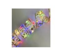 Cinta Luminosa Navidad Árbol Hogar Interior Fiesta Año Nuevo Decoración | Cinta luminosa perfecta para dar un toque mágico a tu decoración navideña.(Gold-multi,10m(394in))
