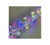 Cinta Luminosa Navidad Árbol Hogar Interior Fiesta Año Nuevo Decoración | Cinta luminosa perfecta para dar un toque mágico a tu decoración navideña.(Silver-multi,10m(394in))