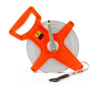 Cinta m trica QWORK de 1/2"" x 330', de fibra de vidrio de doble cara, con carrete abierto, para medici n en patios y campos de ingenier a.