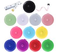 Cinta m trica retr ctil de 60 pulgadas para tela suave, para coser con botones, para cintura de tela (paquete de 12)