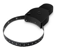 Cinta m?trica retr?ctil negra para medir el cuerpo, 150 cm/60 pulgadas