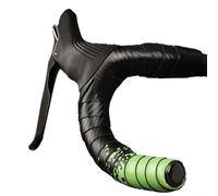 Cinta Manillar Bici Carretera PU Anti-Deslizante | Textura elevada, reduce tensión manos, para suave, para agarre responsivo, viajes largos cómodos(Black & Green)