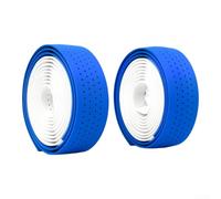 Cinta Manillar Bici EVA Doble Color 2100mm Antideslizante | Doble color atractivo, material EVA perforado, para agarre seco, absorbe sudor, ideal carretera(Blue White)