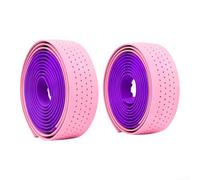 Cinta Manillar Bici EVA Doble Color 2100mm Antideslizante | Doble color atractivo, material EVA perforado, para agarre seco, absorbe sudor, ideal carretera(Pink Purple)