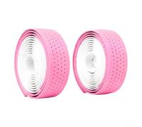 Cinta Manillar Bici EVA Doble Color 2100mm Antideslizante | Doble color atractivo, material EVA perforado, para agarre seco, absorbe sudor, ideal carretera(Pink White)