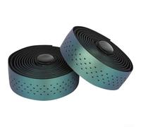 Cinta Manillar Bici EVA Espuma 2 Rollos Perforada | Material PU silicona y EVA, 3mm para grosor, para agarre antideslizante, ideal carretera y montaña(Gradient green)