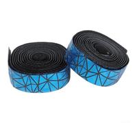 Cinta Manillar Bici PU Antideslizante 210cm Absorción | Textura antideslizante, para agarre seguro lluvia, material compuesto PU, reduce fatiga manos, uso terreno(Blue)