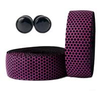 Cinta Manillar Bici Ruta Antideslizante PU EVA 215cm | Textura abeja, para agarre , control para preciso, lluvia o seco, para superficie antideslizante(Black Powder)