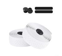 Cinta Manillar Silicona y EVA Anti-manchas Bici | asimétrico único, doble agujeros ventilación, para máxima transpirabilidad, disipación calor eficiente(Solid White)